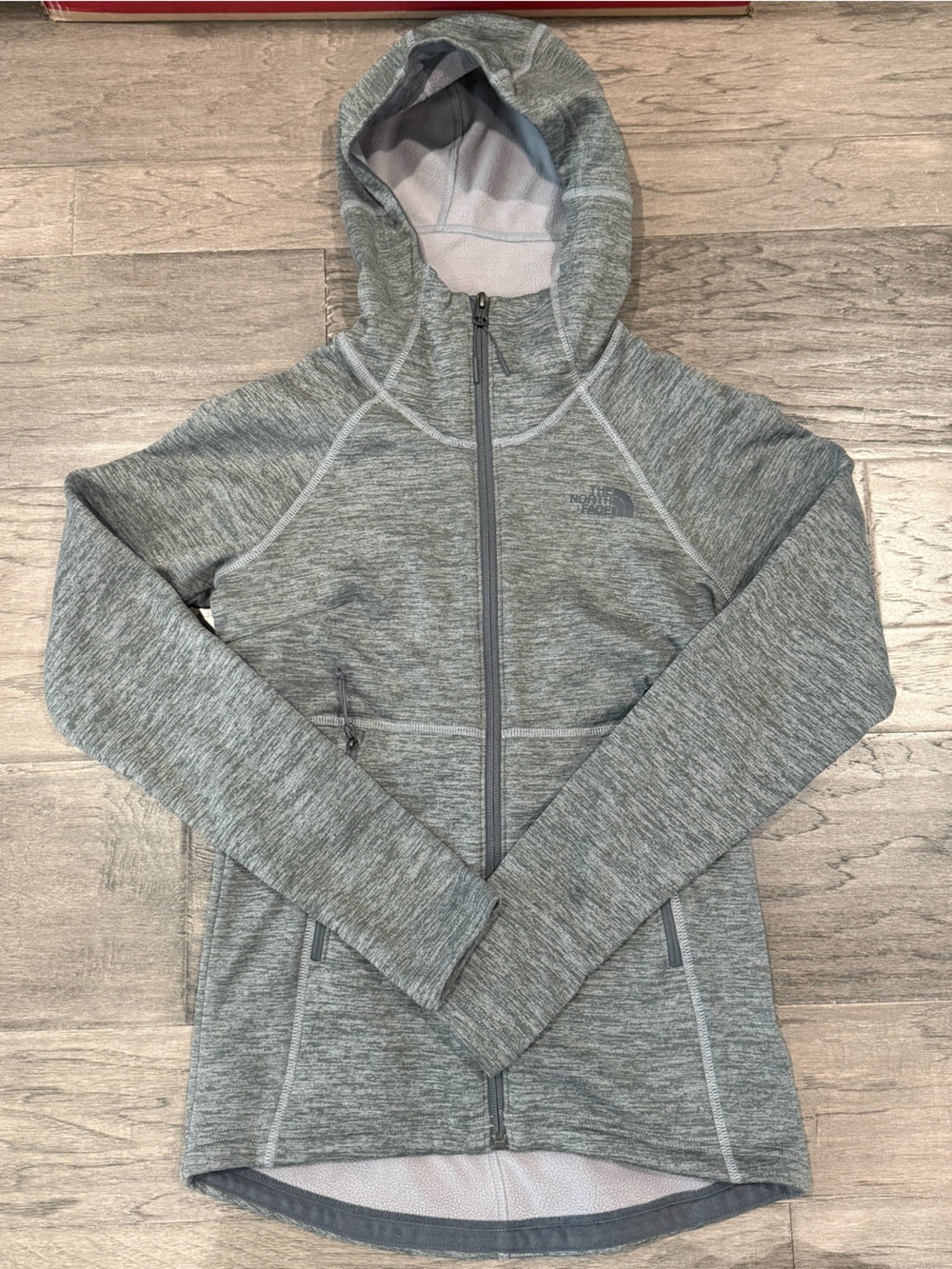 The North Face Women’s Heather Gray Full-Zip Hooded Jacket